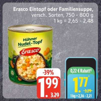 Erasco Eintopf oder Familiensuppe