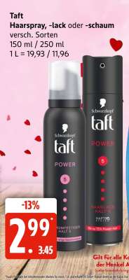 Taft Haarspray, -lack oder -schaum