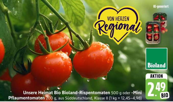 Unsere Heimat Bio Bioland-Rispentomaten
