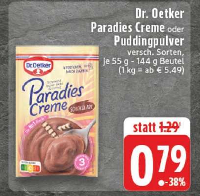 Dr. Oetker Paradies Creme oder Puddingpulver