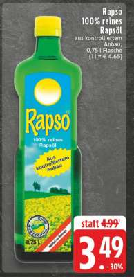 Rapso 100 % reines Rapsöl