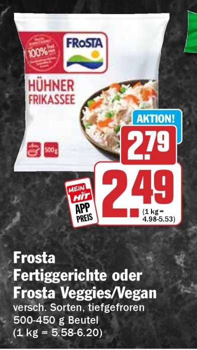 Frosta Fertiggerichte oder Frosta Veggies/Vegan