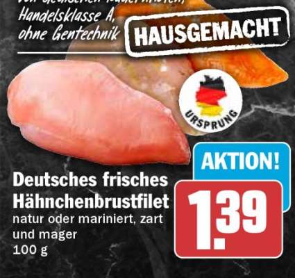 Deutsches frisches Hähnchenbrustfilet