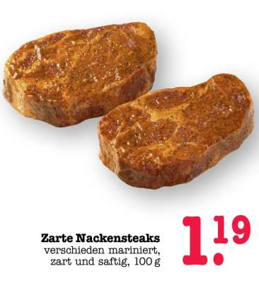 Zarte Nackensteaks