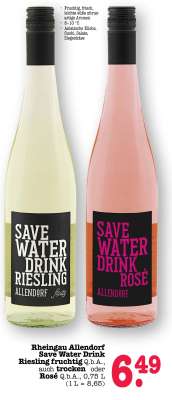 Rheingau Allendorf Save Water Drink