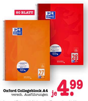 Oxford Collegeblock A4