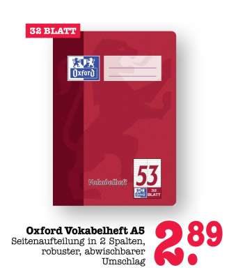 Oxford Vokabelheft A5