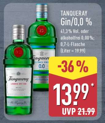 TANQUERAY Gin/0,0 %