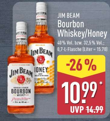 JIM BEAM Bourbon Whiskey/Honey