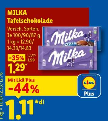 Milka Tafelschokolade*