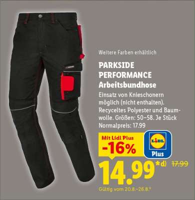 PARKSIDE PERFORMANCE Arbeitsbundhose