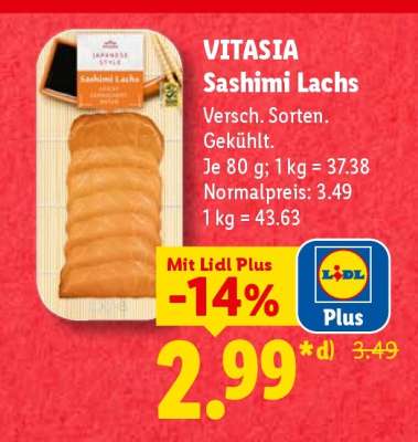 Vitasia Sashimi Lachs