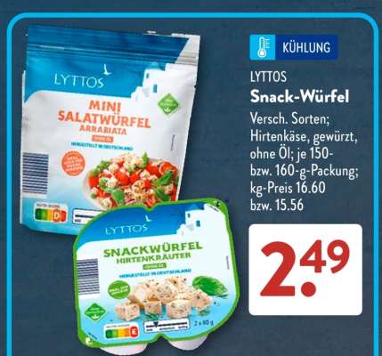 LYTTOS Snack-Würfel