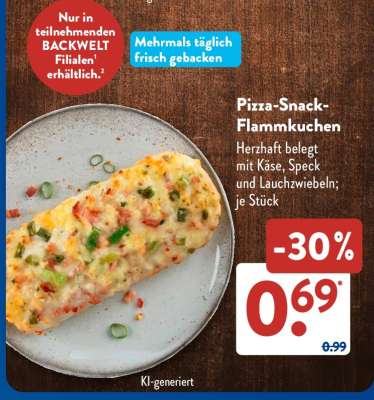 Pizza-Snack-Flammkuchen