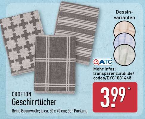 CROFTON Geschirrtücher