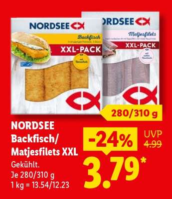 Nordsee Backfisch/Matjesfilets XXL