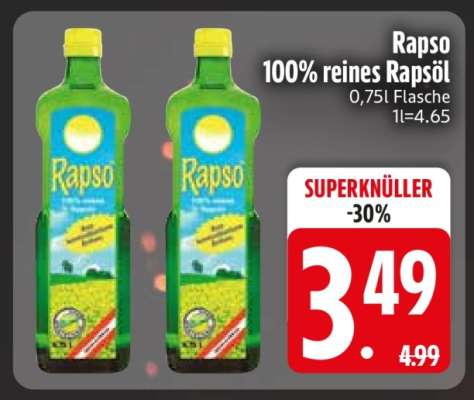 Rapso 100 % reines Rapsöl