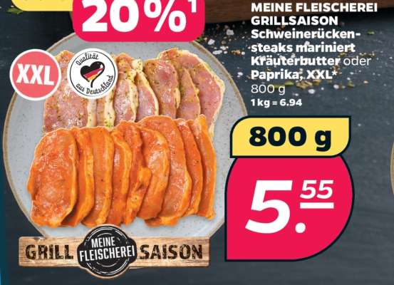 Meine Fleischerei Grillsaison Schweinerückensteaks