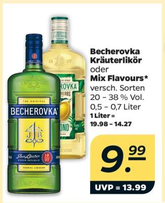 Becherovka Kräuterlikör oder Mix Flavours