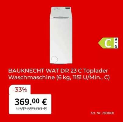 BAUKNECHT WAT DR 23 C Toplader Waschmaschine