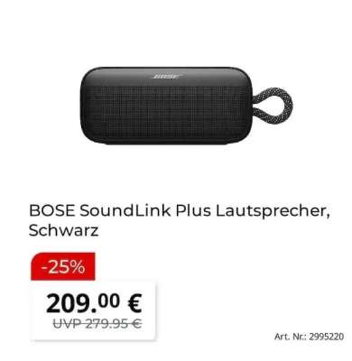 BOSE SoundLink Plus Lautsprecher, Schwarz