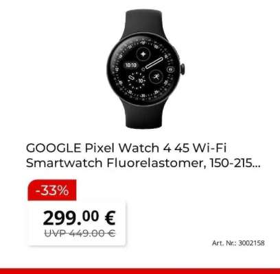 GOOGLE Pixel Watch 4 45 Wi-Fi