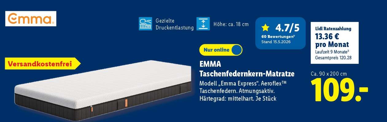 Emma Taschenfederkern-Matratze