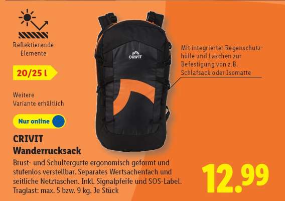 CRIVIT Wanderrucksack