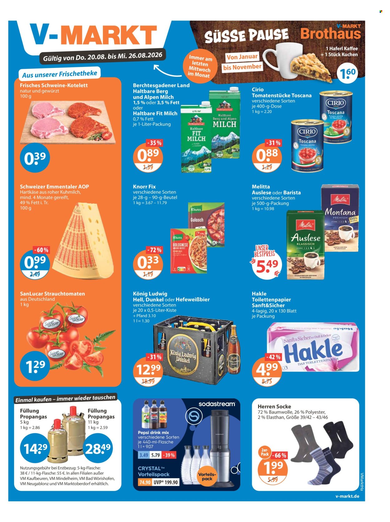 V-Markt Prospekte  - 20.08.2026 - 26.08.2026. Seite 1