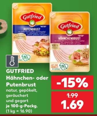 GUTFRIED Hähnchen- oder Putenbrust