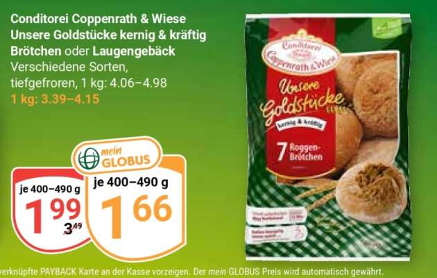 Conditorei Coppenrath & Wiese Unsere Goldstücke kernig & kräftig Brötchen oder Laugengebäck