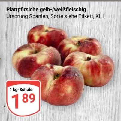 Plattpfirsiche gelb-/weißfleischig