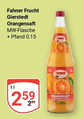 Fahner Frucht Gierstedt Orangensaft