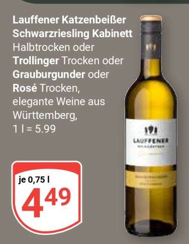 Lauffener Katzenbeisser Schwarzriesling Kabinett