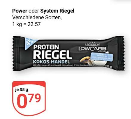 Power oder System Riegel