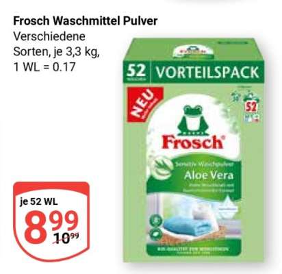Frosch Waschmittel Pulver