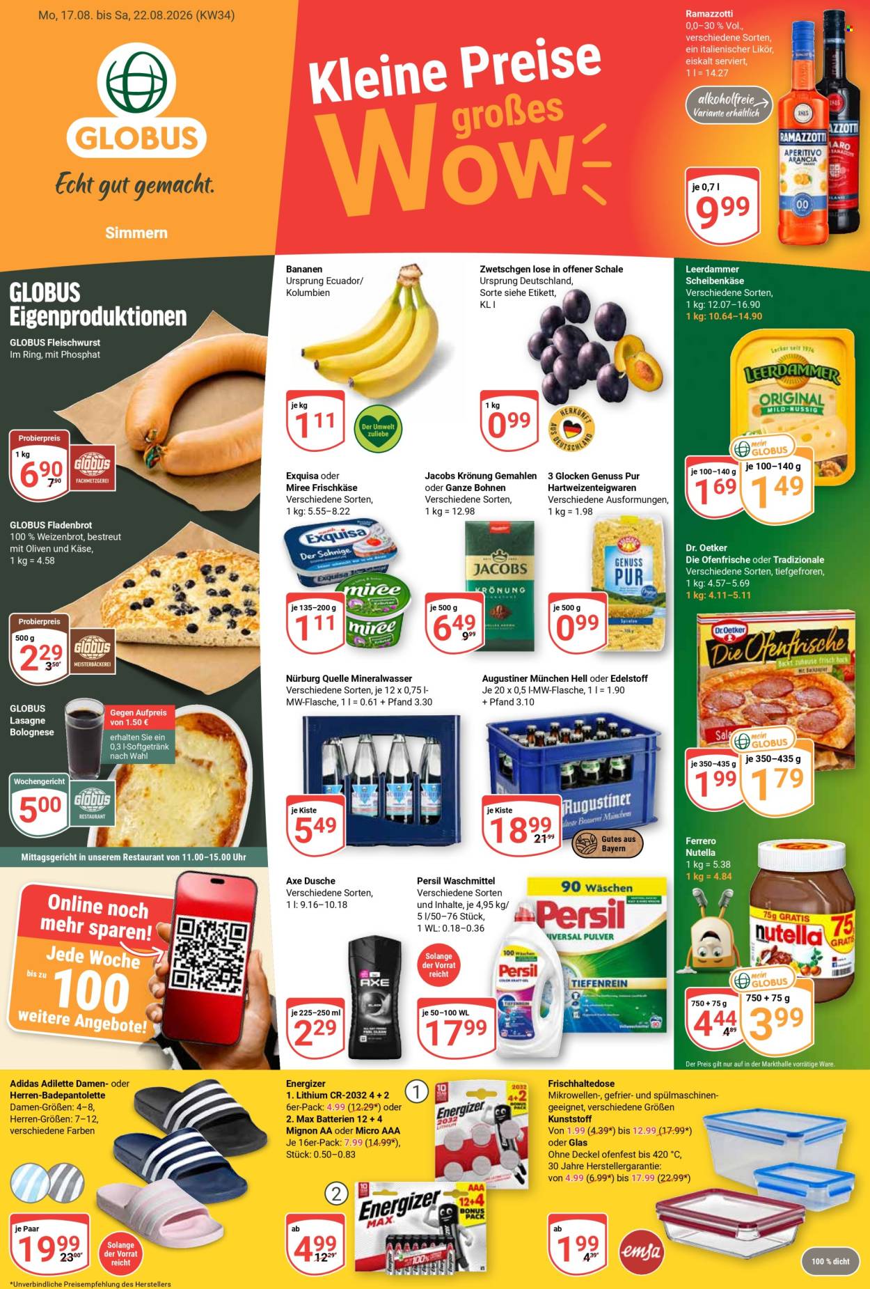 Globus Prospekte  - 17.08.2026 - 22.08.2026. Seite 1