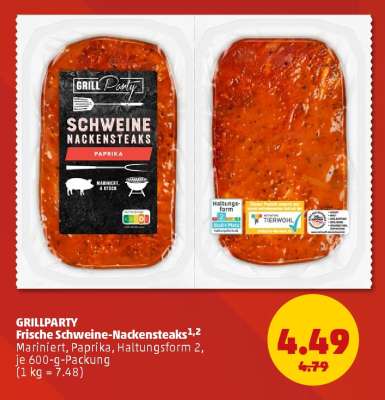 GRILLPARTY Frische Schweine-Nackensteaks