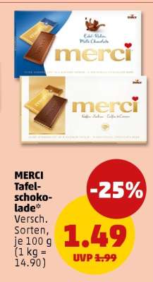 MERCI Tafelschokolade
