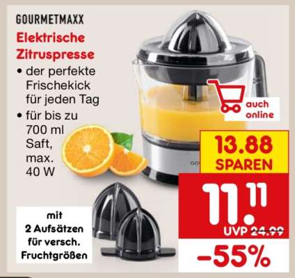 GOURMETmaxx Elektrische Zitruspresse