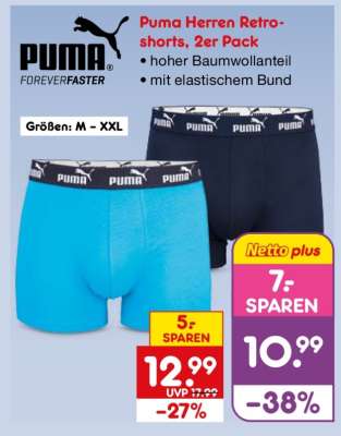 Puma Herren Retroshorts, 2er Pack