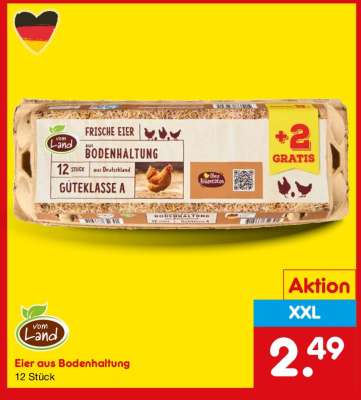 Eier aus Bodenhaltung