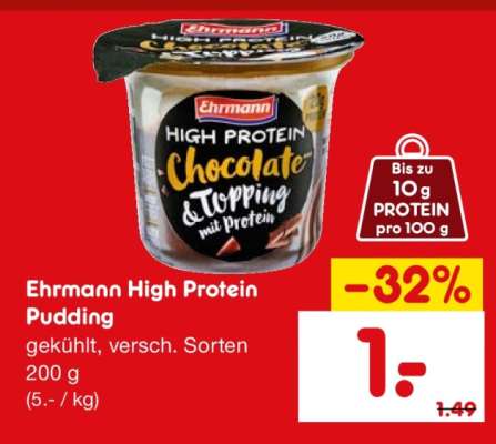 Ehrmann High Protein Pudding*