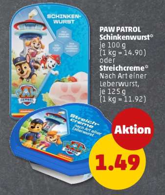 Paw Patrol Schinkenwurst oder Streichcreme