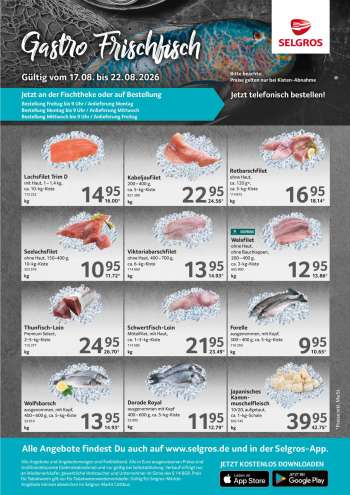 Prospekte Selgros - 17.08.2026 - 22.08.2026.