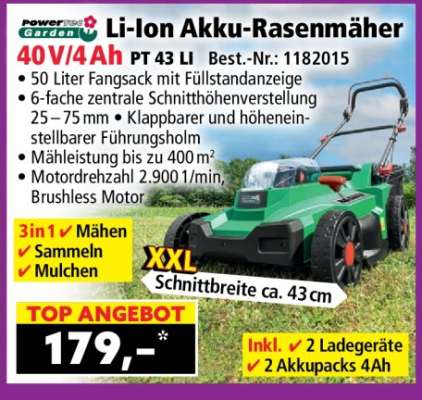 Li-Ion Akku-Rasenmäher