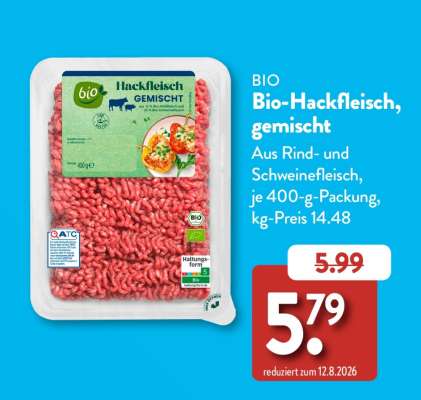 Bio Hackfleisch gemischt