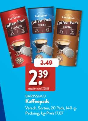BARISSIMO Kaffeepads