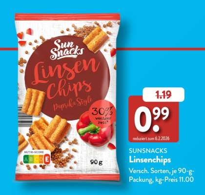 SUNSNACKS Linsenchips
