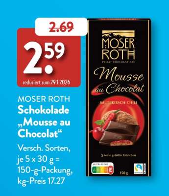 MOSER ROTH Schokolade „Mousse au Chocolat“